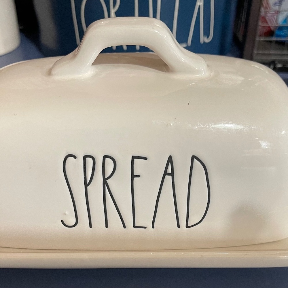 Rae Dunn butter dish “spread”